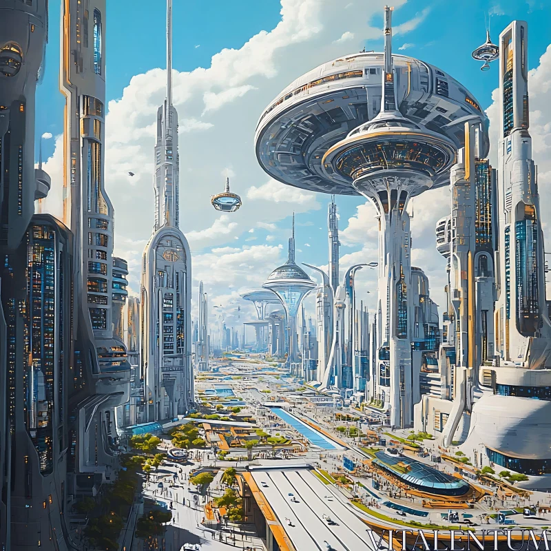 AI ART Advanced Futuristic Urban City