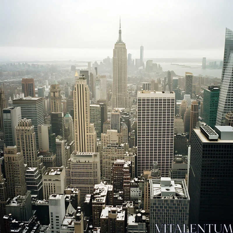 Skyscrapers Dominating the Cityscape AI Image