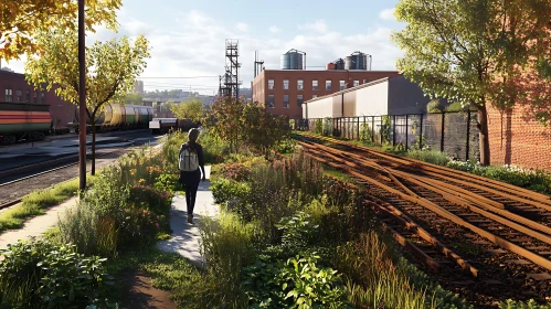 Industrial Urban Garden Path