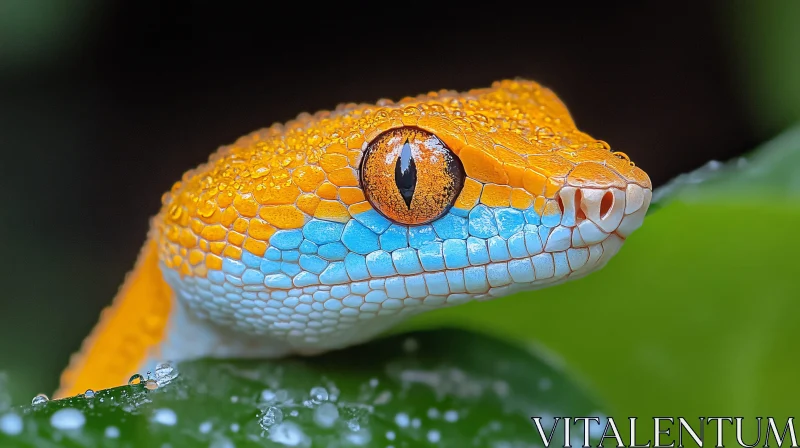 Vivid Snake Portrait AI Image