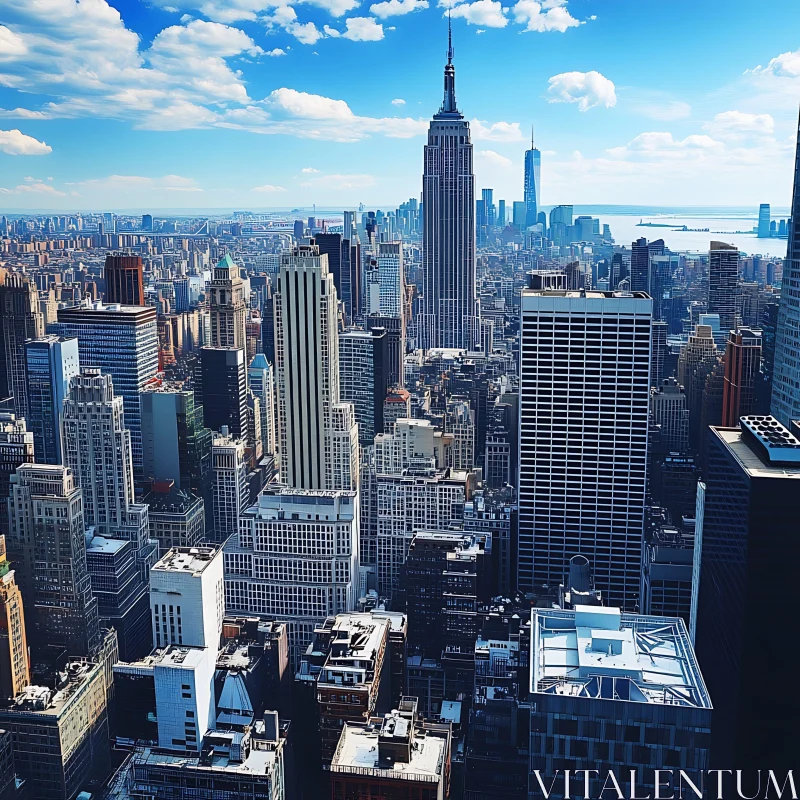 NYC Urban Landscape Showing Iconic Skyscrapers AI Image