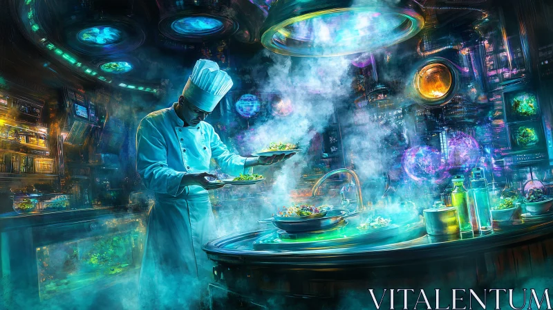 Chef in a Technological Wonderland AI Image