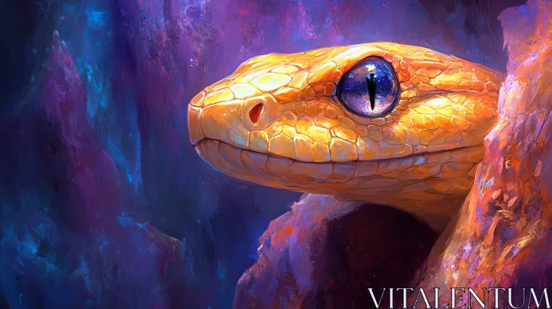 Fantasy Snake Painting AI Image