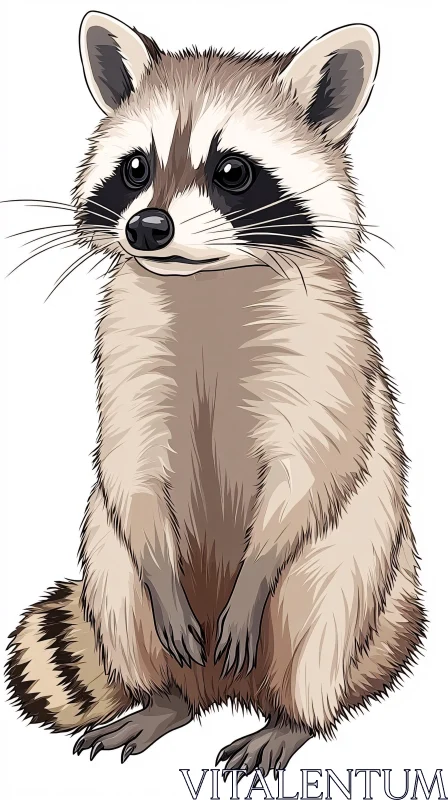 AI ART Artistic Drawing of a Raccoon