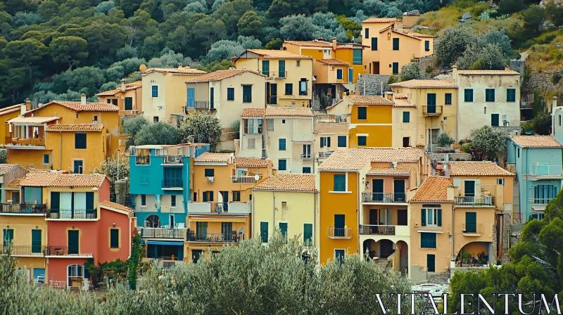 Vibrant Mediterranean Architectural Landscape AI Image