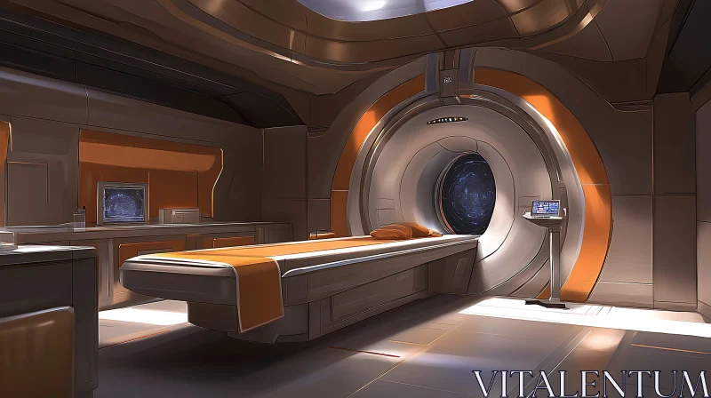 High-Tech Sci-Fi Medical Examination Room AI Image