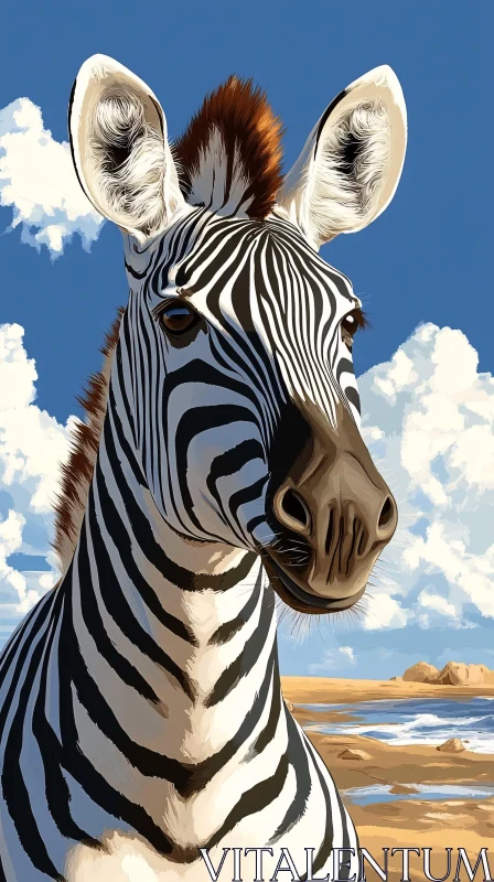 Zebra in the Savanna AI Image