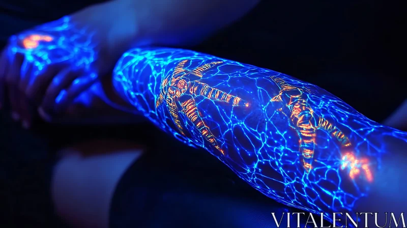 AI ART Bio-Mechanical UV Tattoo Design