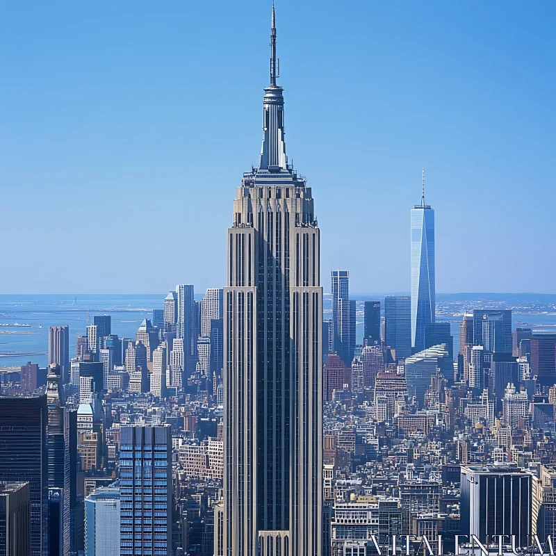 Iconic Empire State Building in NYC Skyline AI Image