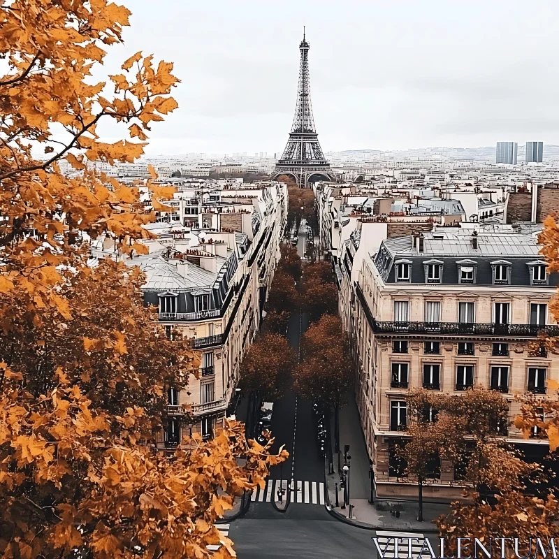 AI ART Parisian View in Autumn