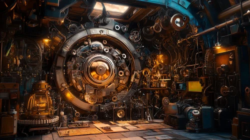 Steampunk-Inspired Mechanical Workshop