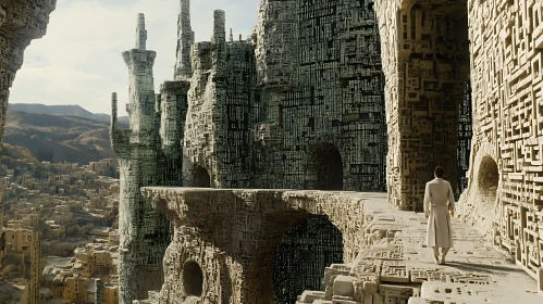 Sci-Fi Metropolis with Detailed Pathway