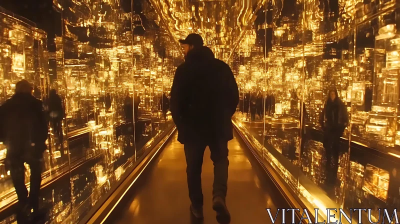 Golden Mirror Tunnel Walk
