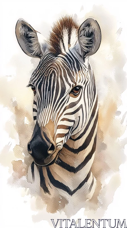Zebra Portrait Art
