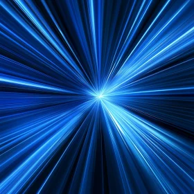 Radiant Blue Energy Beams in Abstract Art