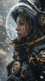 Detailed Futuristic Astronaut Gear