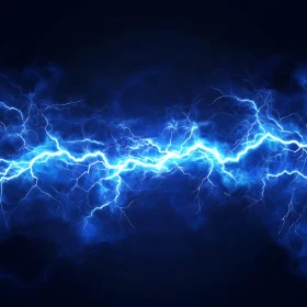Electric Blue Lightning Display