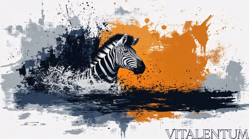 Wildlife Expressionism with Zebra AI Image