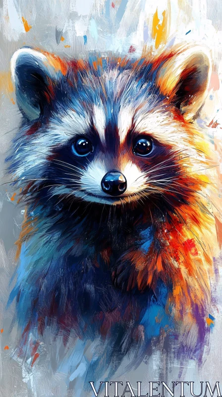 AI ART Whimsical Raccoon Artwork