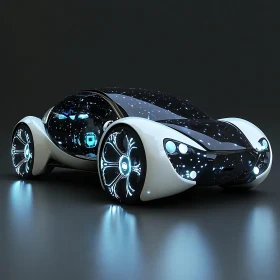 High-Tech Car Design with LED Illumination