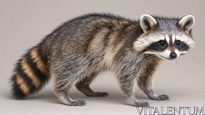 Realistic Raccoon Portrait AI Image