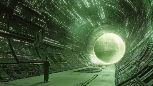 Technological Green Tunnel and Bright Light