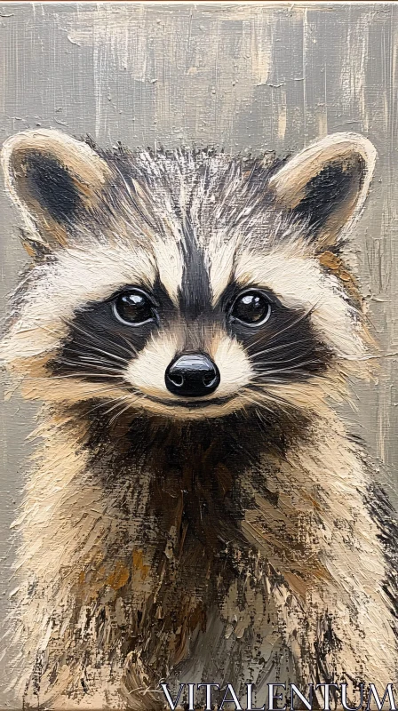 AI ART Curious Raccoon Art