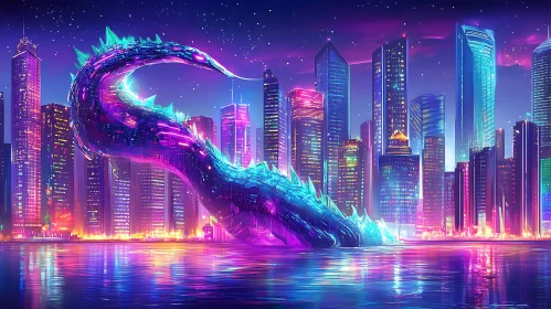 Surreal Cityscape with Fantasy Elements