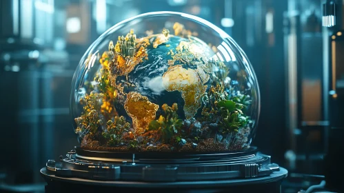 Futuristic Ecosystem Globe