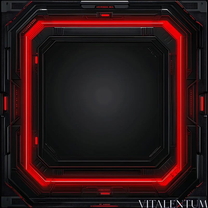 Hi-Tech Digital Neon Frame AI Image