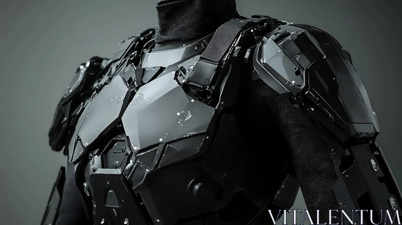 Advanced Cyborg Armor for Protection and Enhancement AI Image