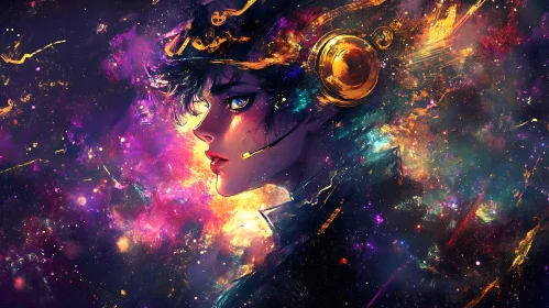 Cosmic Fantasy Woman Portrait