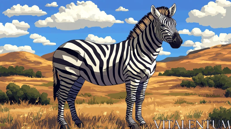 AI ART Striped Beauty in Nature