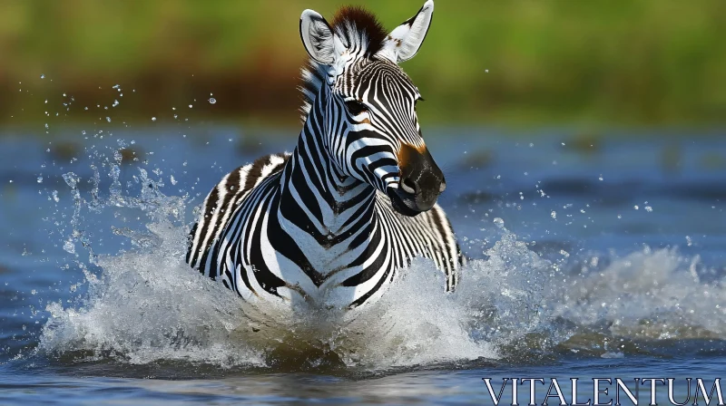 AI ART Graceful Zebra in Motion