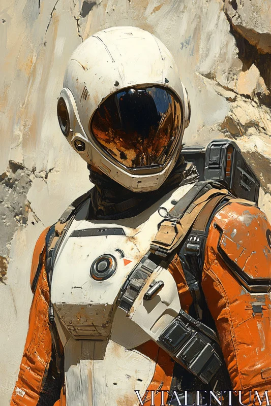 Futuristic Spacesuit and Exploration AI Image