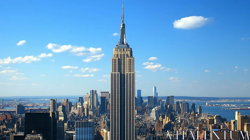 New York City Urban Landscape with Tall Skyscraper AI Image