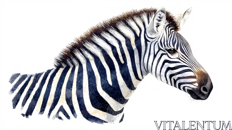 AI ART Detailed Zebra Artwork