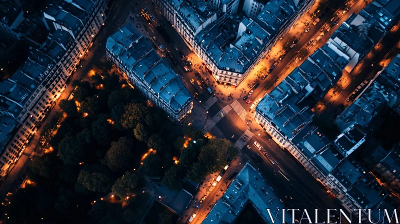 Urban Nightscape from Above