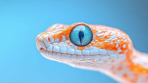 Macro Photography of Snake Scales and Eye