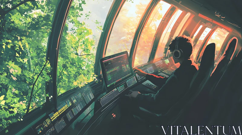 Advanced Cockpit Overlooking Forest