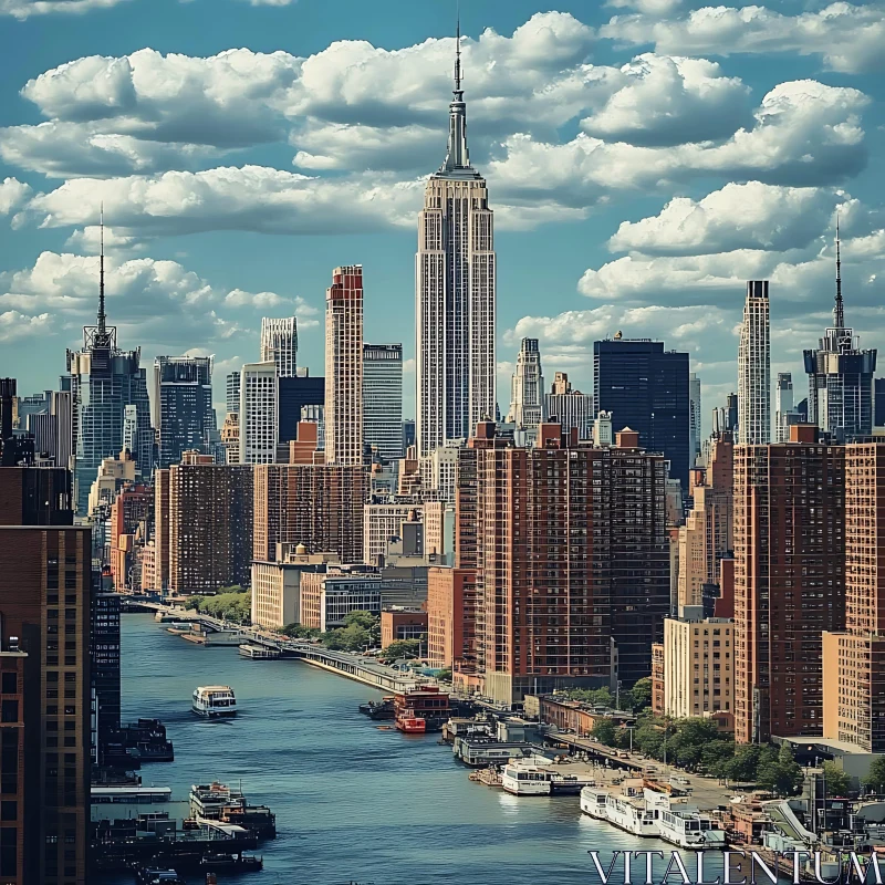 Picturesque Cityscape with Recognizable Central Building