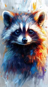 Whimsical Raccoon Artwork