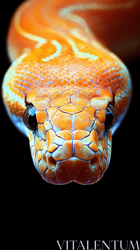 Detailed Snake Scale Texture AI Image