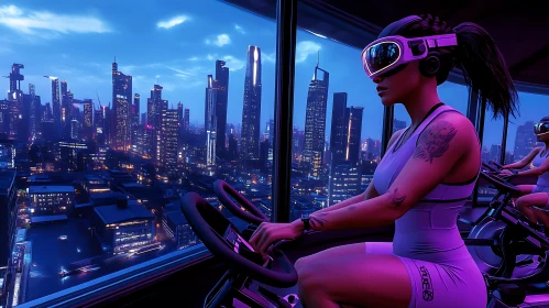 Virtual Reality Fitness in a Nighttime Urban Setting