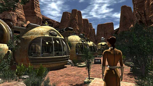 High-Tech Living in Desert Wilderness with Dome Structures