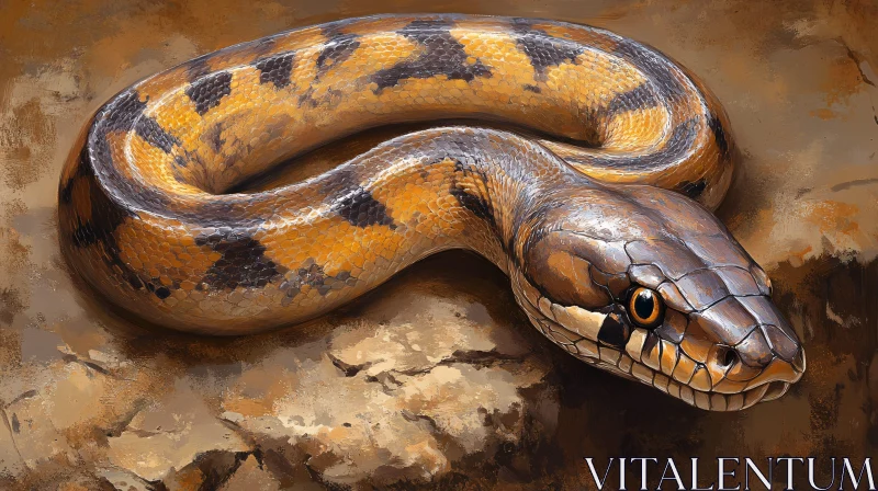 Wild Snake with Striking Patterns AI Image