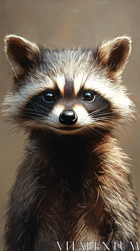 Raccoon's Expressive Gaze AI Image