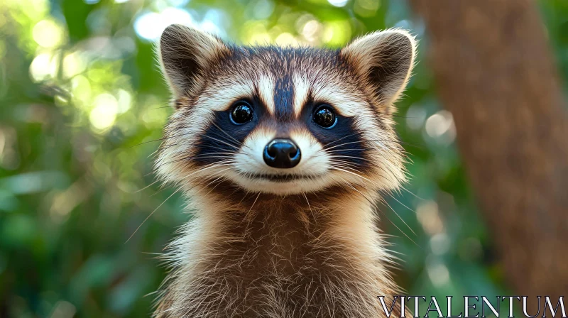 Forest Dwelling Raccoon AI Image