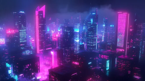 Cyberpunk Neon Skyline