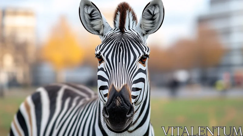 AI ART Zebra Close-Up in the Wild